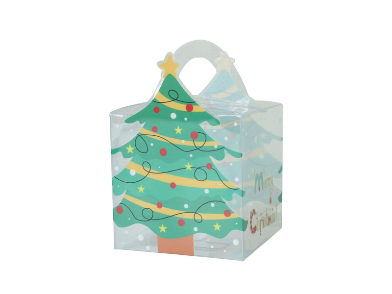 Christmas Clear Cake Box Bakery Boxes with Handle Party Favor Boxes