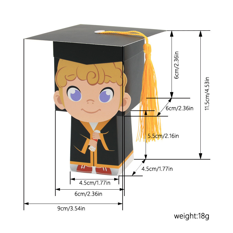 Graduation Candy Boxes Graduation Gift Box Sugar Chocolate Souvenir Treat Box for Class of Graduation Party Favors