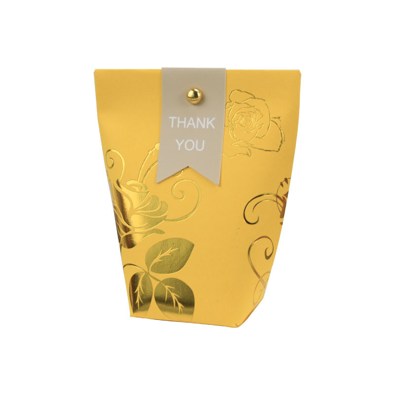 Small Gift Bags Party Favor Bags Boxes Small Paper Gift Bags with Gold Foil Printed