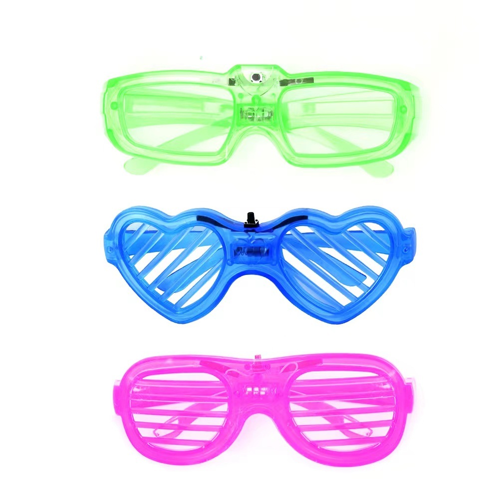 LED Glasses Color Light Up Glasses Glow Sticks Glasses Glow In The Dark Flashing Sunglasses