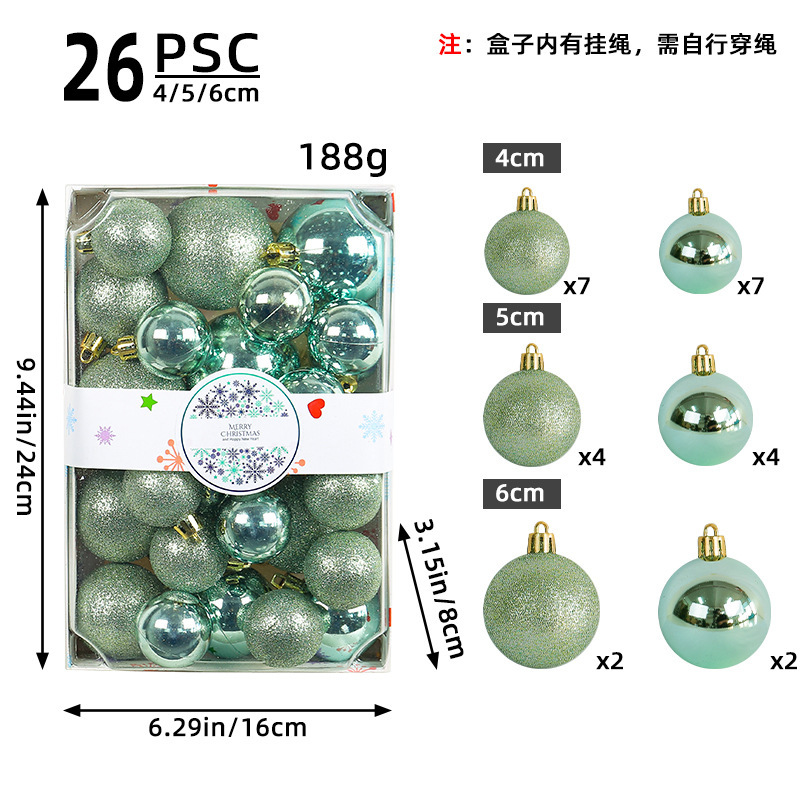 Christmas Ornaments Set Shatterproof Christmas Hanging Ornaments for Xmas Tree Decorations