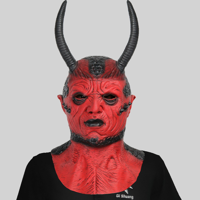 Black horned devil headgear