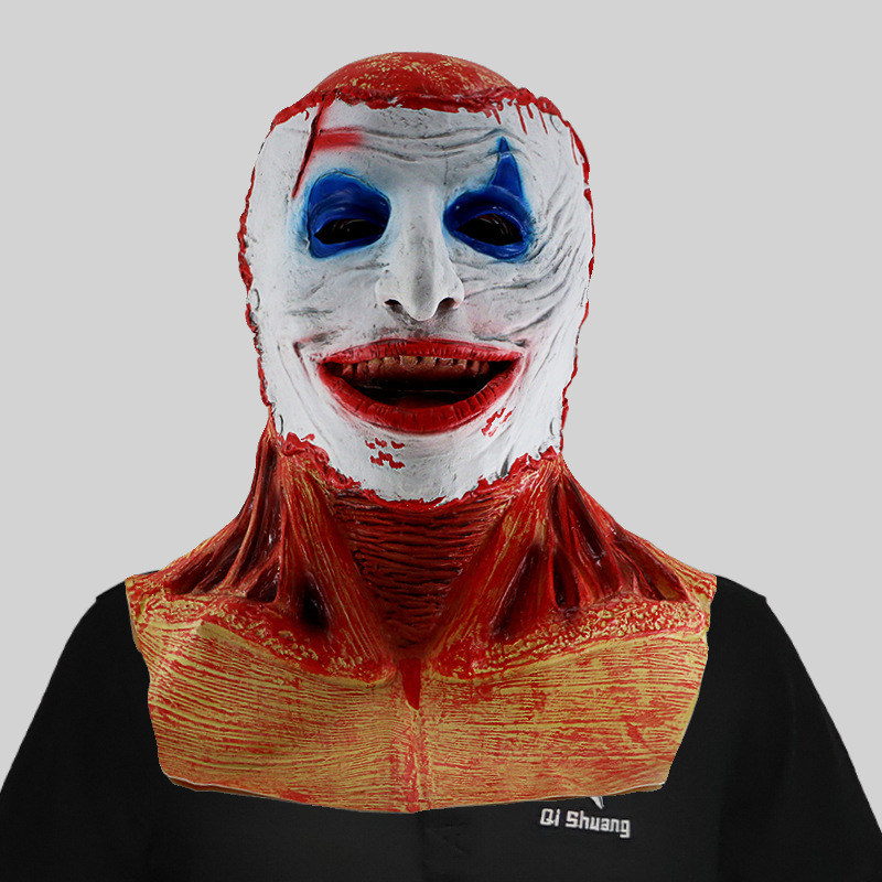 Two-faced clown horror headgear
