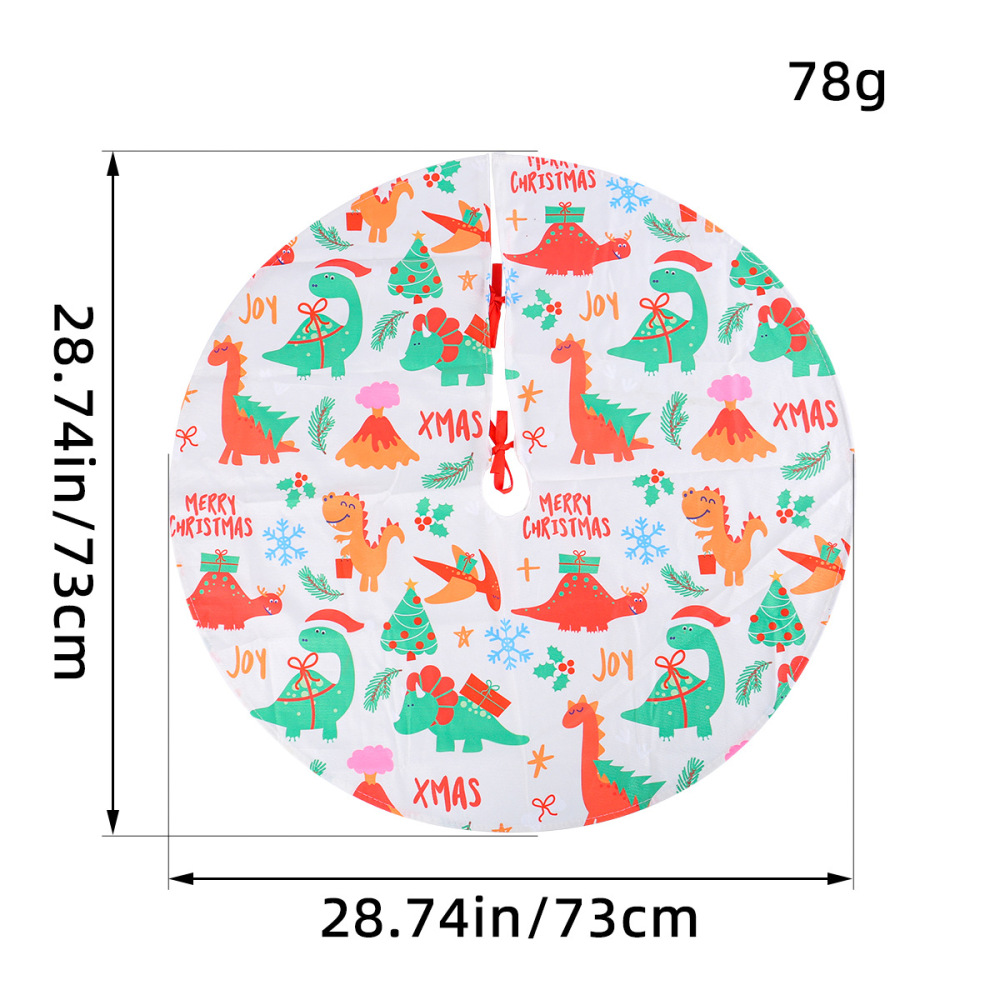 Red Christmas Tree Skirt Snowman Xmas Tree Skirt with Santa Claus Christmas Decorations
