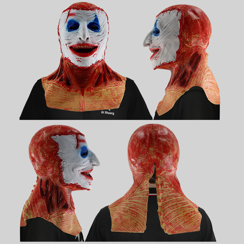 Two-faced clown horror headgear