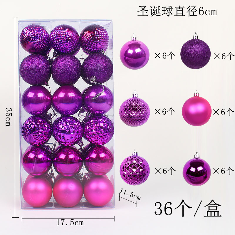 Pink Christmas Ball Ornaments Set Shatterproof Christmas Hanging Decoration Set with Gift Box