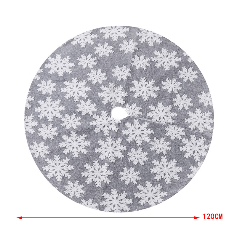 Tree Skirt Christmas Tree Skirt with White Snowflake Printed for Xmas Indoor Decorations