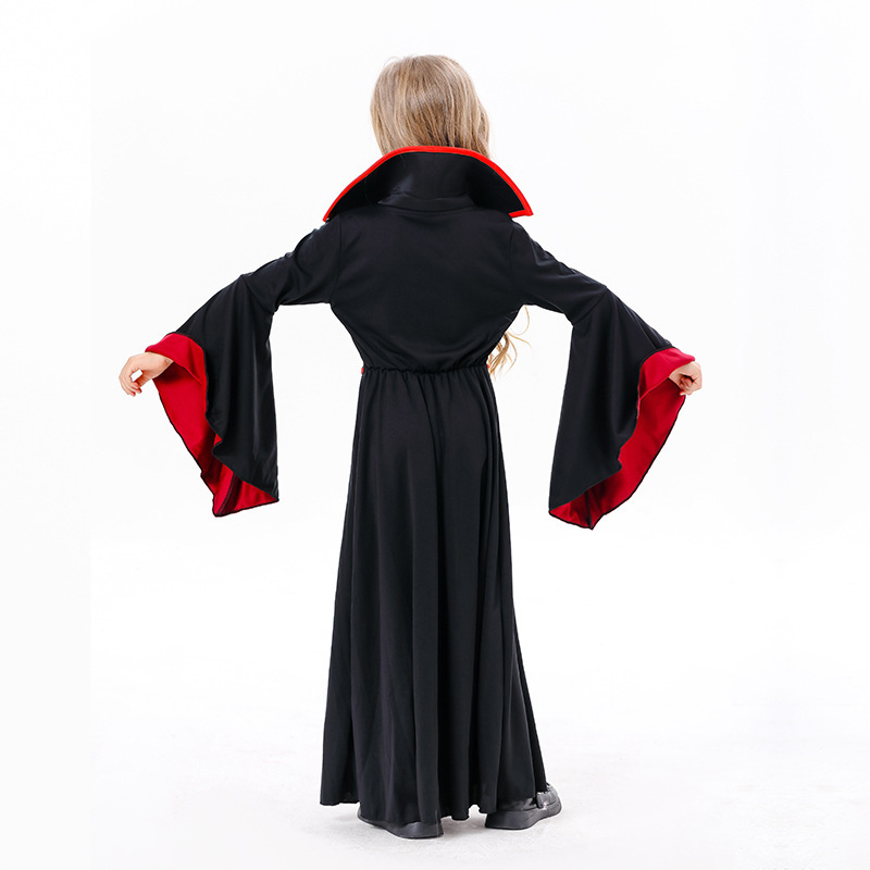 Creations Halloween Girls Vampire Costume Red Dark Vampire Dress for Girls Halloween Dress up