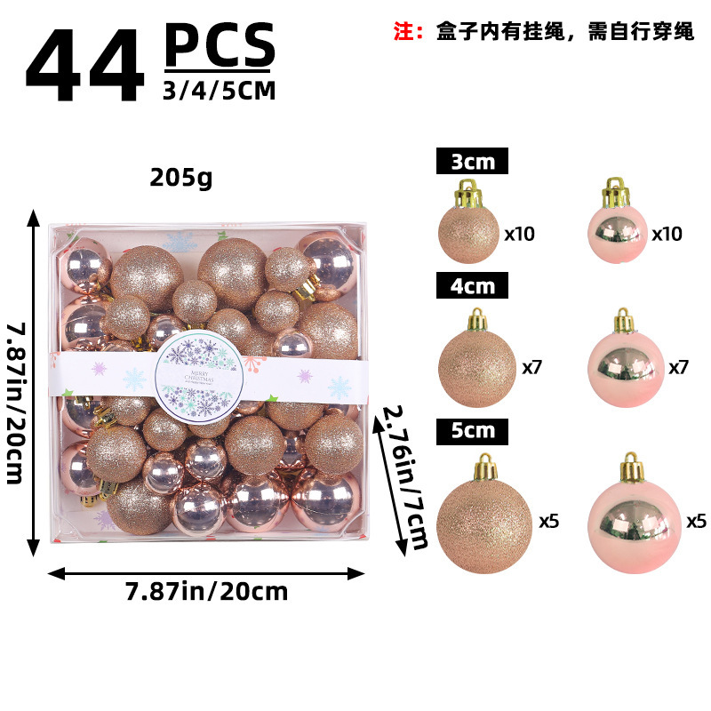 Christmas Tree Ball Assorted Ornaments Christmas Shatterproof Shine Ball Decoration