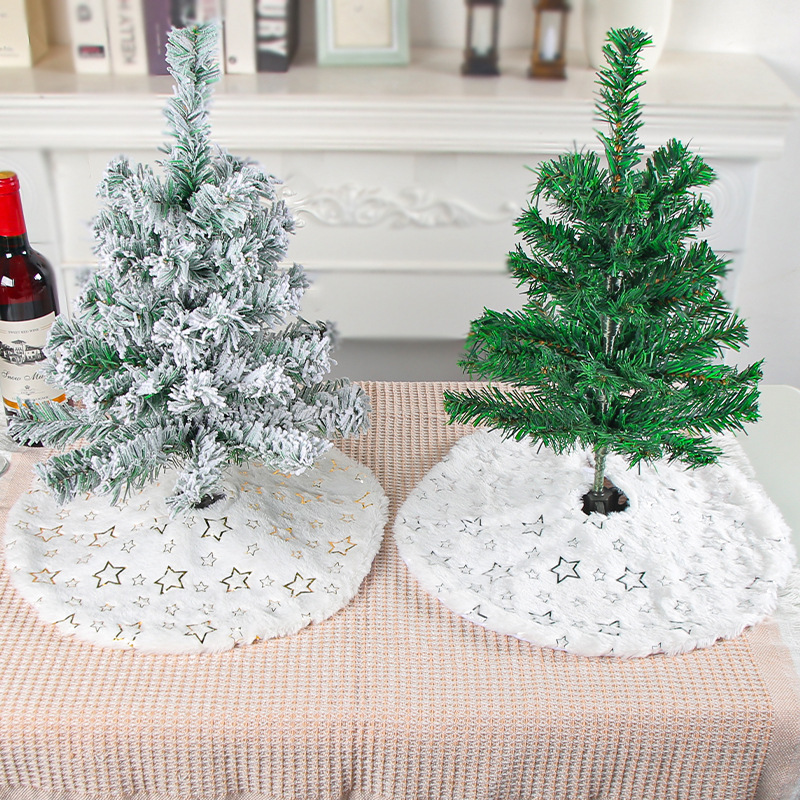 Christmas Tree Skirt White Fur Tree Skirt Christmas Decorations Holiday