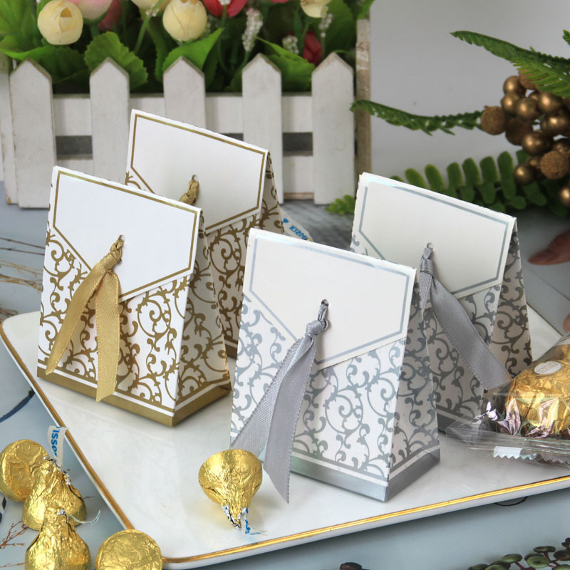 Triangle Paper Favor Boxes Chocolate Candy Paper Gift Boxes Paper Box