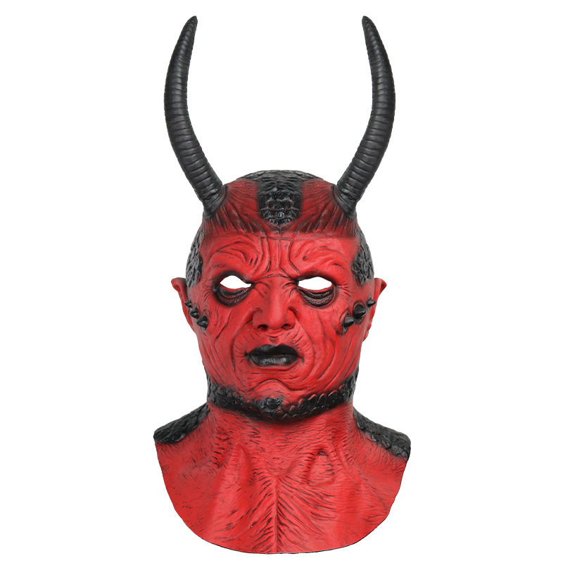Black horned devil headgear