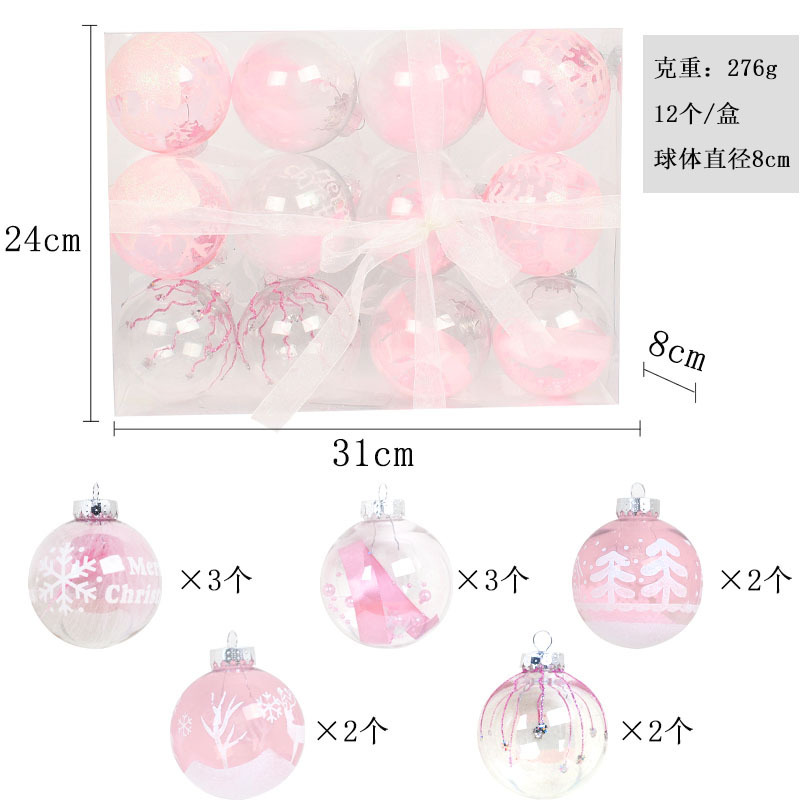 Christmas Ball Ornaments Holiday Tree Decorations in a Hand-Help Gift Box for Xmas Tree Decor