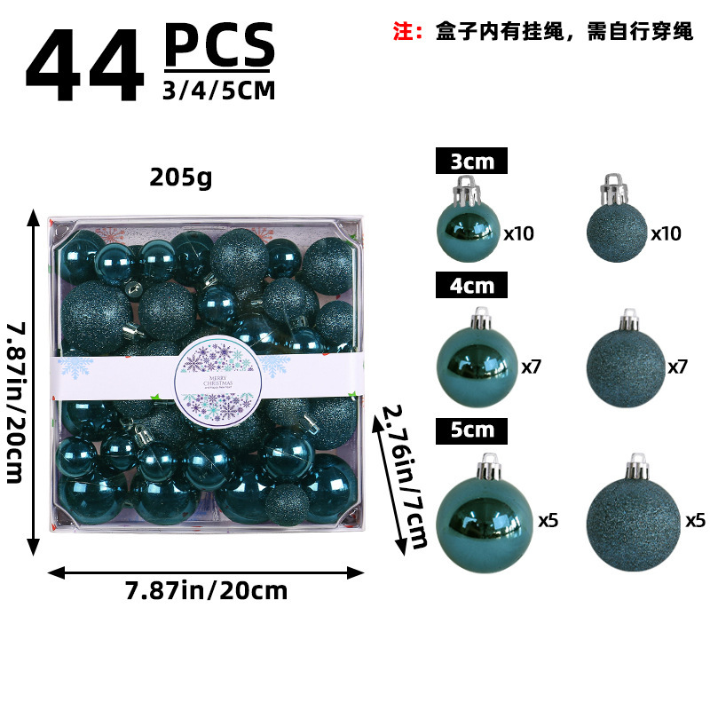 Christmas Tree Ball Assorted Ornaments Christmas Shatterproof Shine Ball Decoration