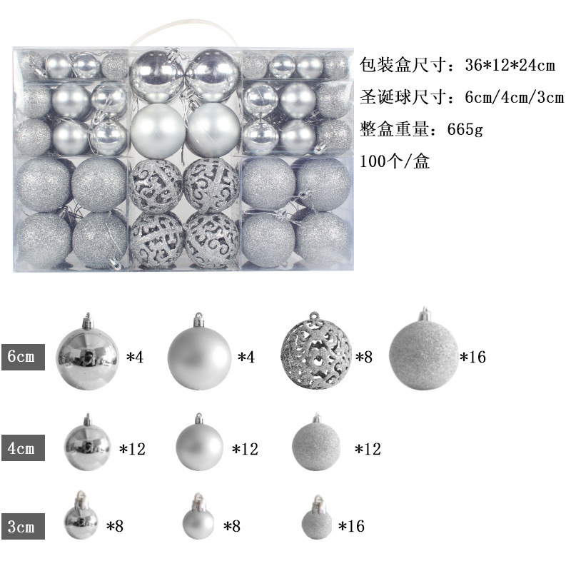 Pink Christmas Ball Ornaments Set Shatterproof Christmas Hanging Decoration Set