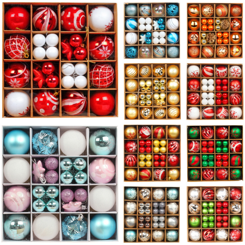 Christmas Ball Ornaments Tree Decorations Red and White Shatterproof Christmas Ornaments Set