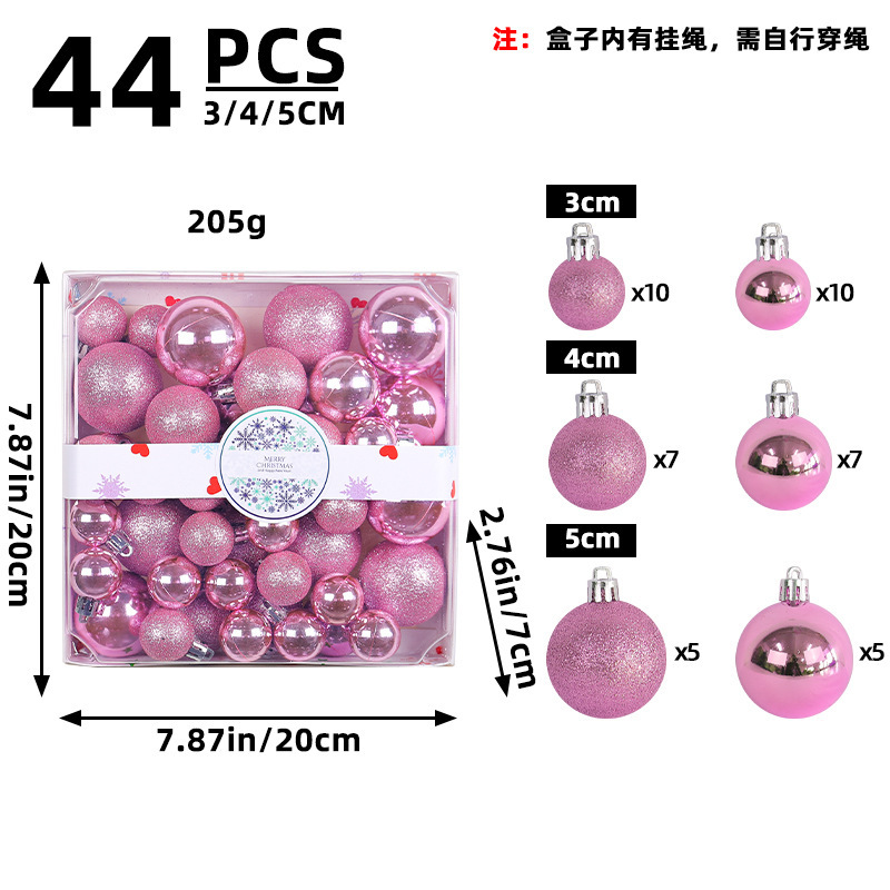 Christmas Tree Ball Assorted Ornaments Christmas Shatterproof Shine Ball Decoration