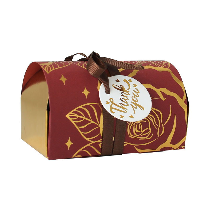 Candy Boxes Gold Ribbon Wedding Favor Boxes Candy Bag Cake Box