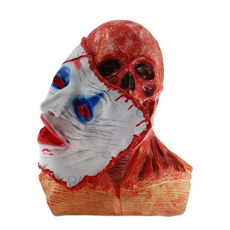 Two-faced clown horror headgear