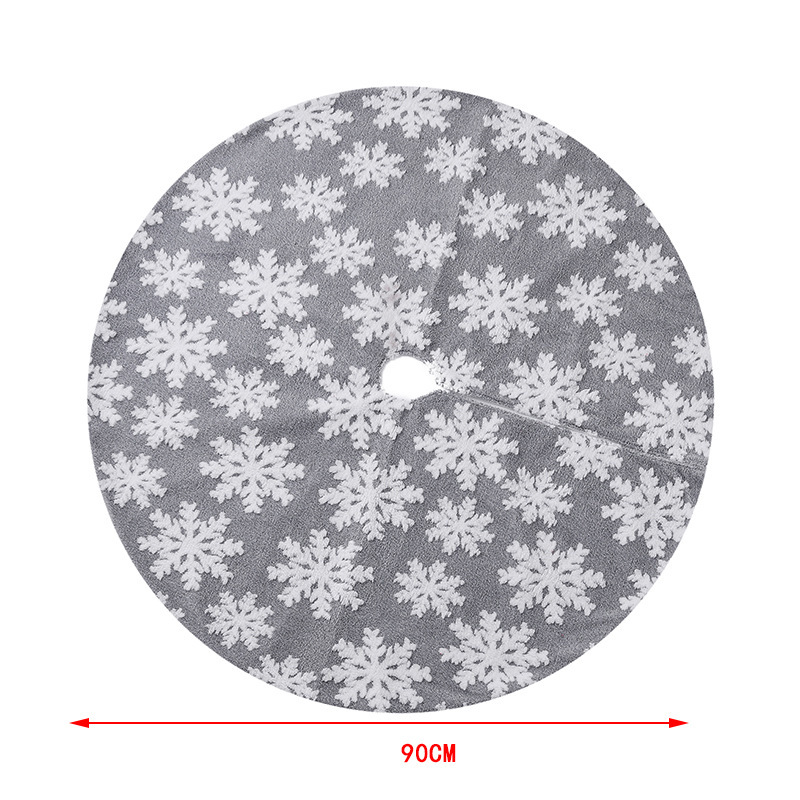 Tree Skirt Christmas Tree Skirt with White Snowflake Printed for Xmas Indoor Decorations