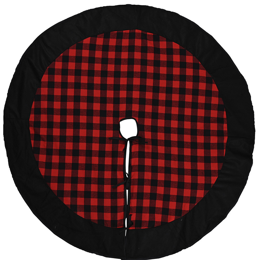 Black and Red Tree Skirt Plaid Tree Skirt Christmas Buffalo Check Tree Skirt Ornaments
