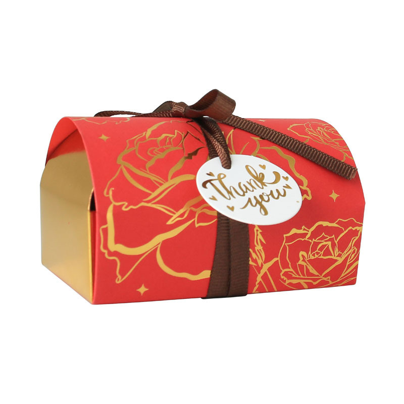 Candy Boxes Gold Ribbon Wedding Favor Boxes Candy Bag Cake Box