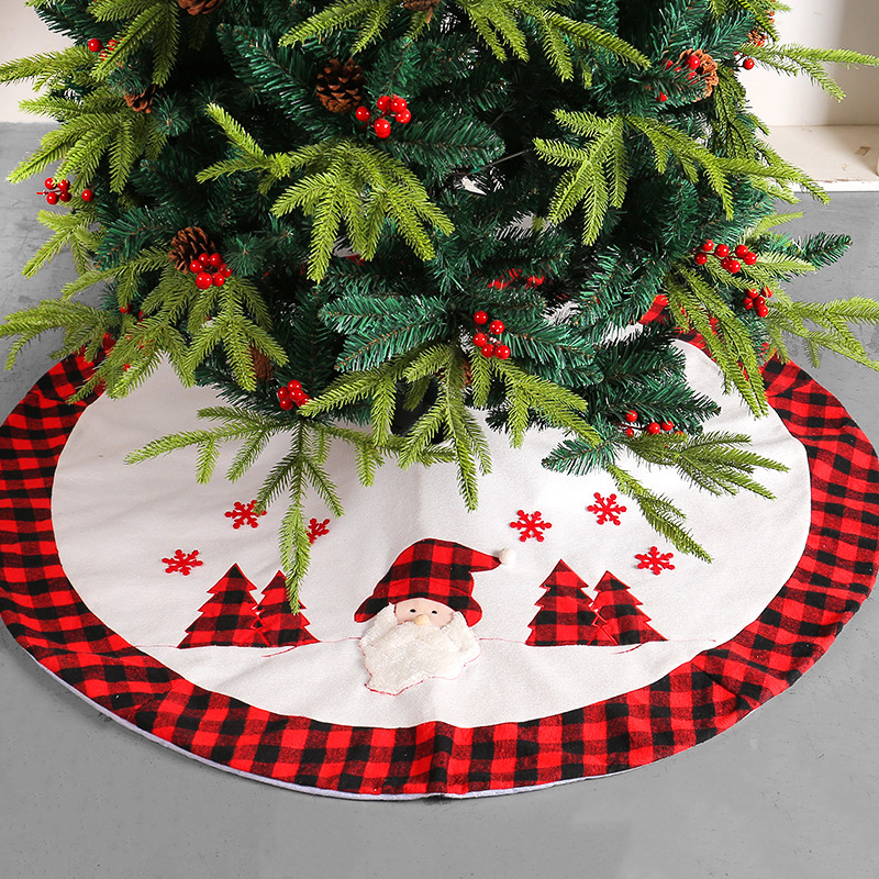 Red Christmas Tree Skirt Santa Xmas Tree Skirt Decorations for Party Indoor Christmas Tree Decoration