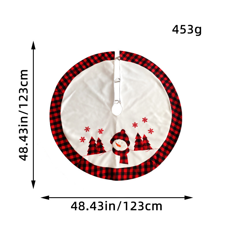 Red Christmas Tree Skirt Santa Xmas Tree Skirt Decorations for Party Indoor Christmas Tree Decoration