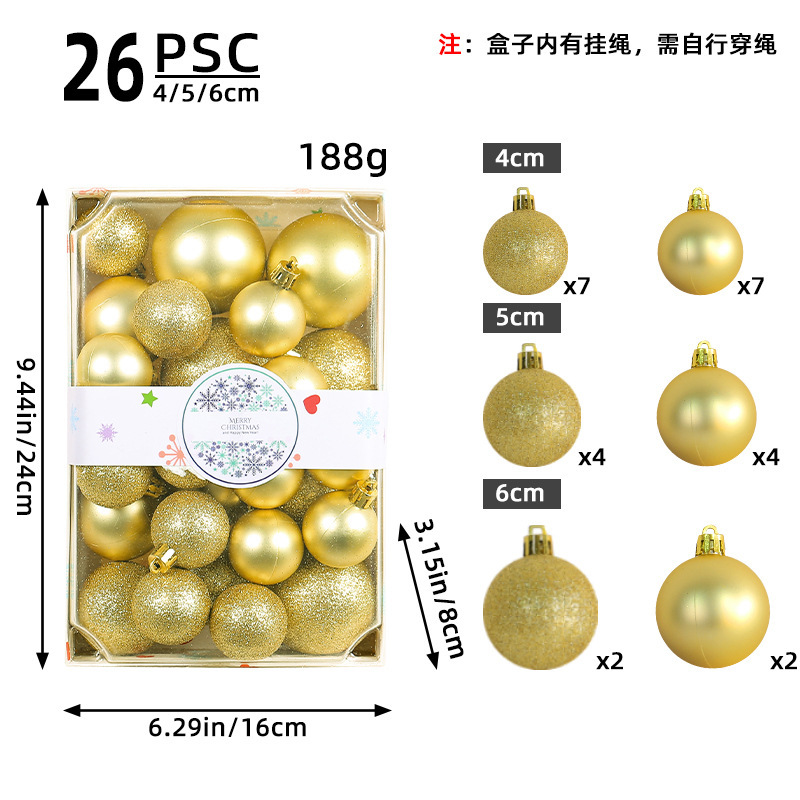 Christmas Ornaments Set Shatterproof Christmas Hanging Ornaments for Xmas Tree Decorations