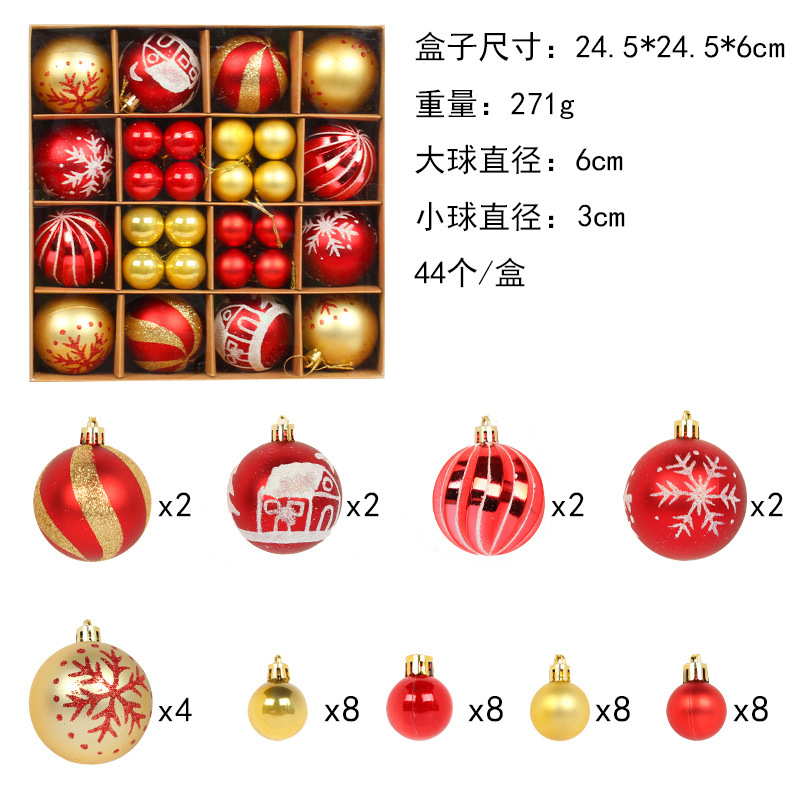 Christmas Ball Ornaments Tree Decorations Red and White Shatterproof Christmas Ornaments Set