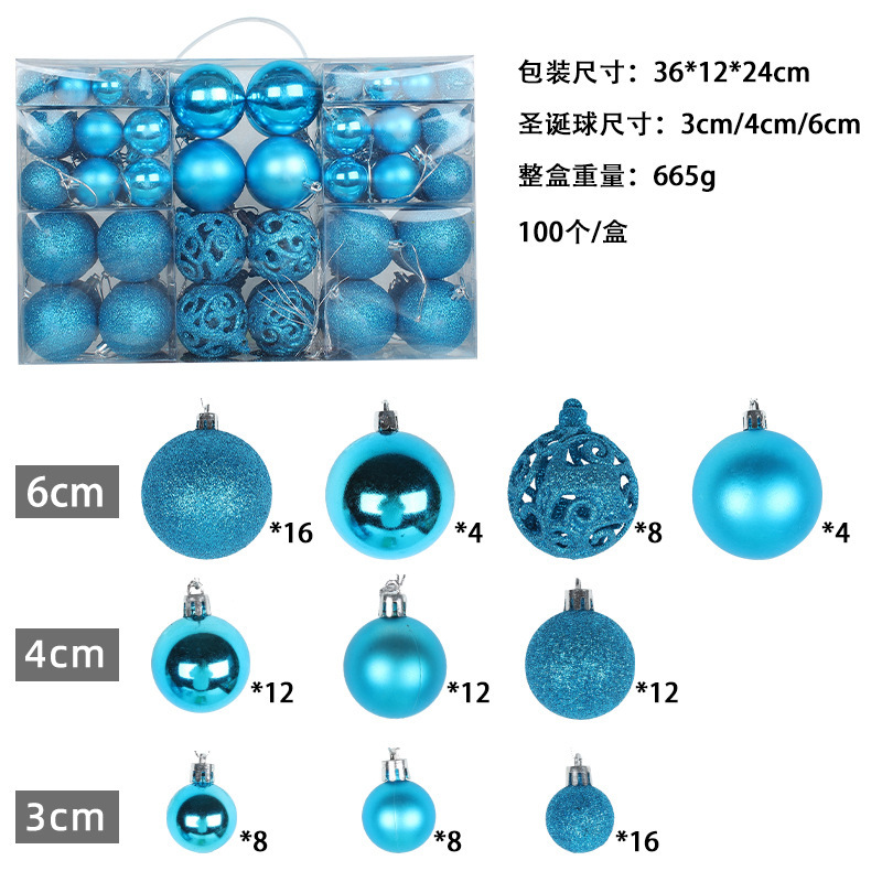 Pink Christmas Ball Ornaments Set Shatterproof Christmas Hanging Decoration Set