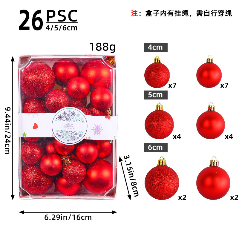 Christmas Ornaments Set Shatterproof Christmas Hanging Ornaments for Xmas Tree Decorations