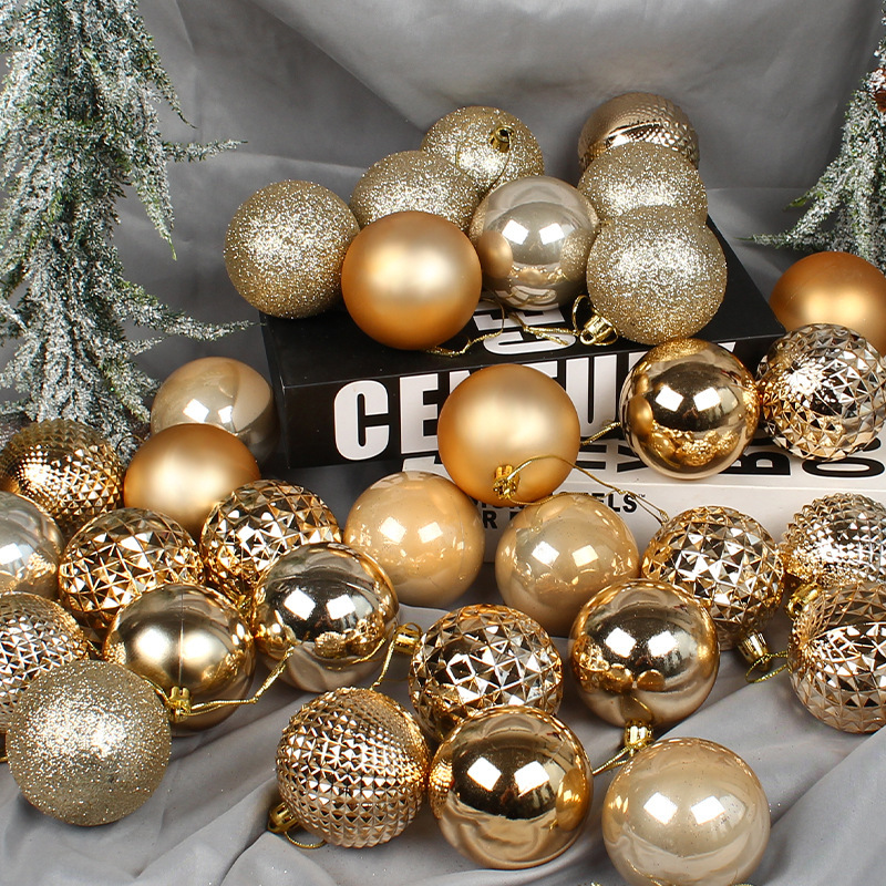 Pink Christmas Ball Ornaments Set Shatterproof Christmas Hanging Decoration Set with Gift Box