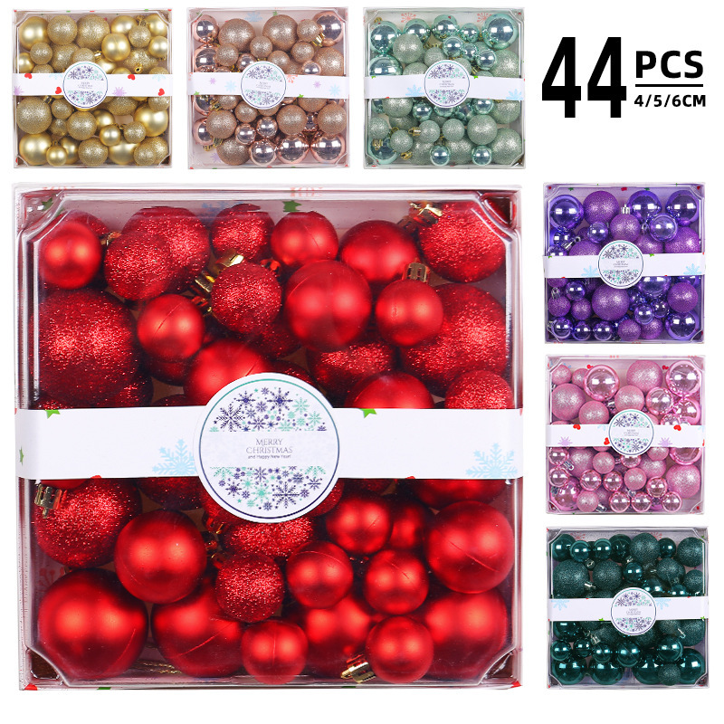 Christmas Tree Ball Assorted Ornaments Christmas Shatterproof Shine Ball Decoration