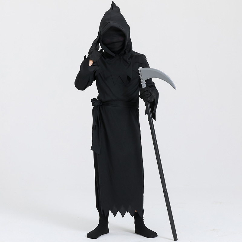 Creations Halloween Child Unisex Grim Reaper Costume Phantom Costume for Creepy Phantom Halloween Costume