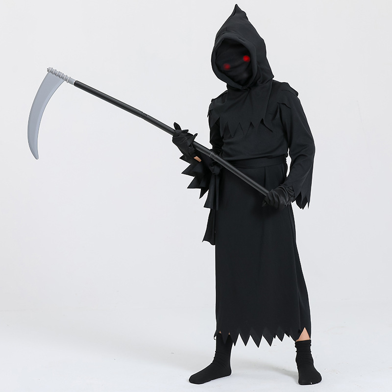 Creations Halloween Child Unisex Grim Reaper Costume Phantom Costume for Creepy Phantom Halloween Costume