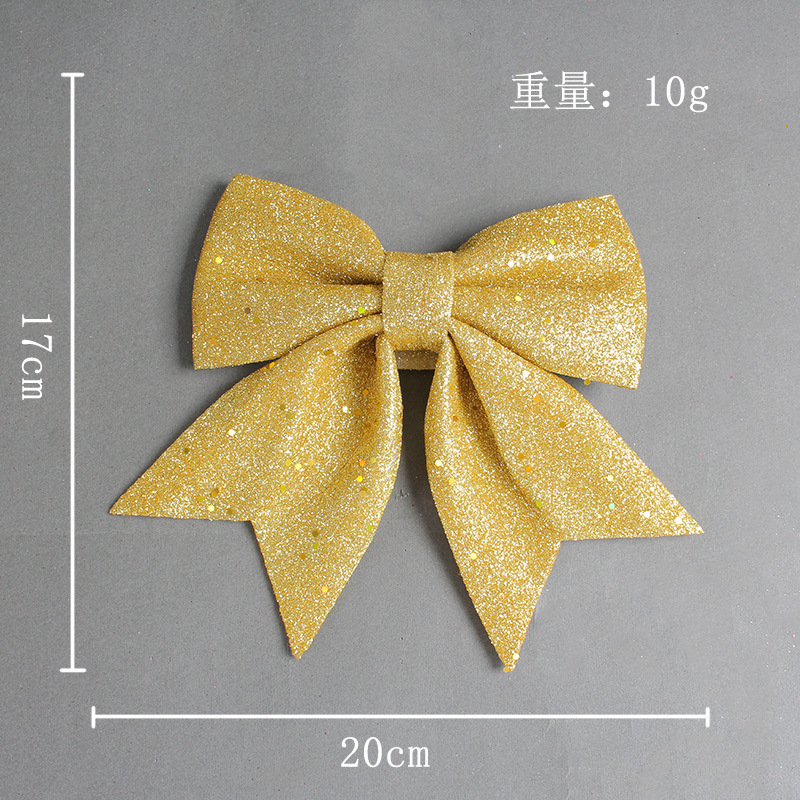 Glitter shiny Bow Silver Sparkling Christmas Bow Decoration Indoor Decoration