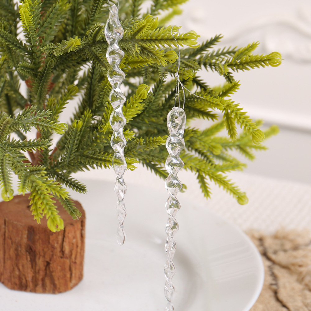 Plastic Icicle Christmas Ornaments Icicle Decorations Christmas Tree Holiday Xmas Party
