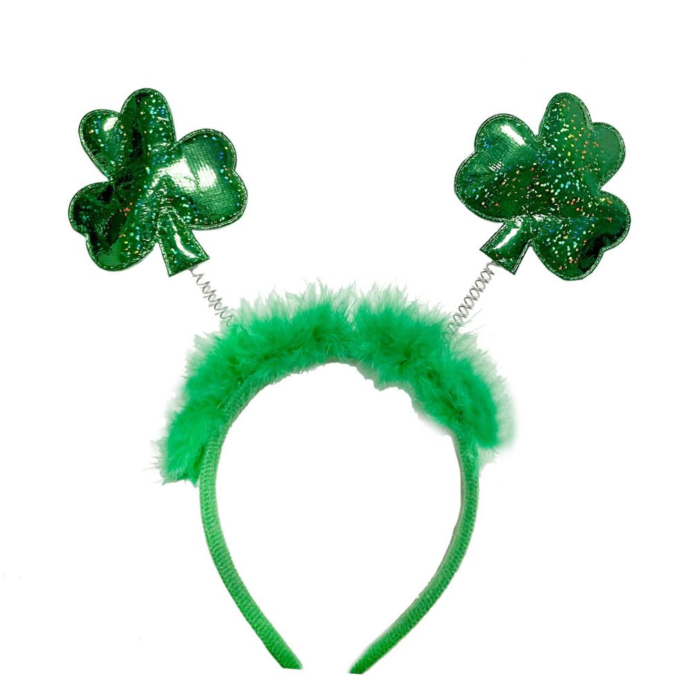 St. Patrick's Day pie headband clover bow green hat headband dress up props