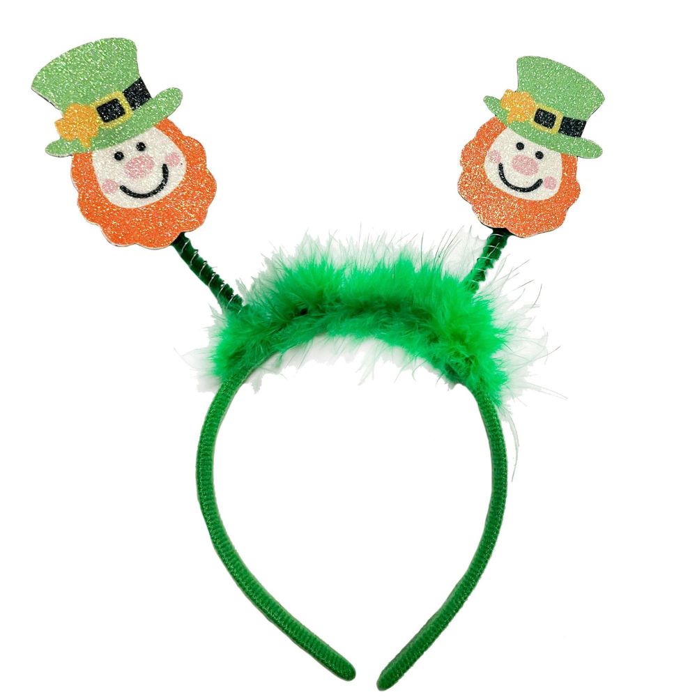 St. Patrick's Day pie headband clover bow green hat headband dress up props