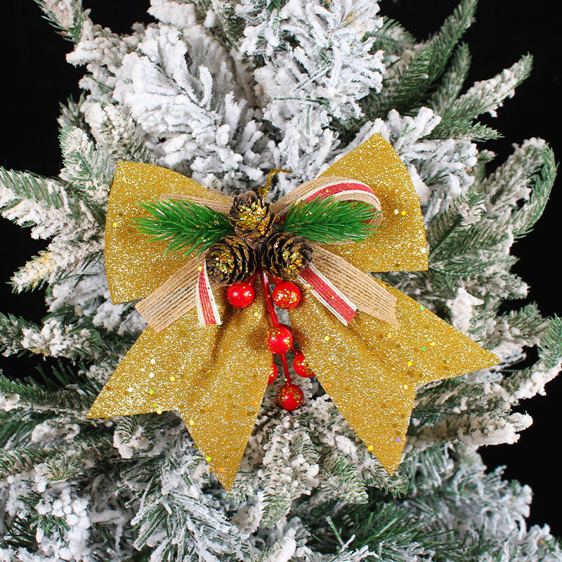 Shiny Bow Christmas Glitter Twist Tie Bows for Decoration Party Decoration