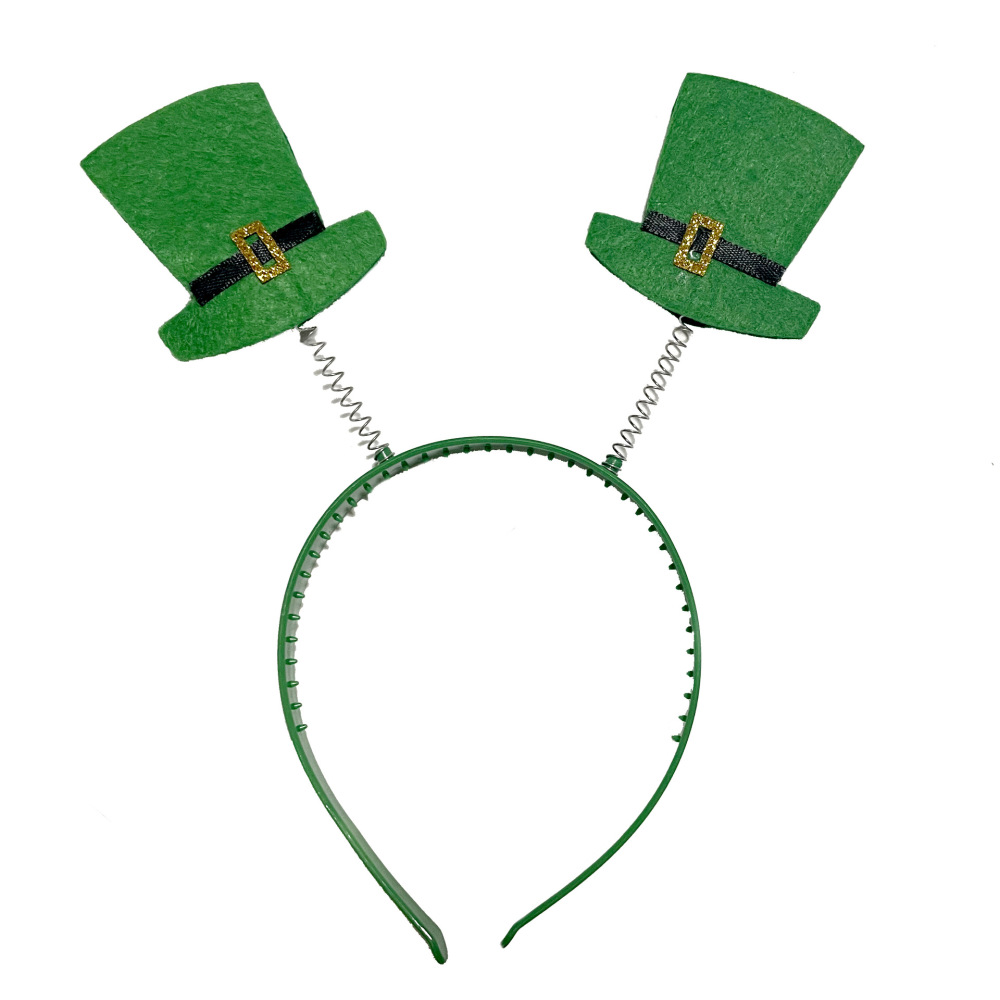 St. Patrick's Day pie headband clover bow green hat headband dress up props