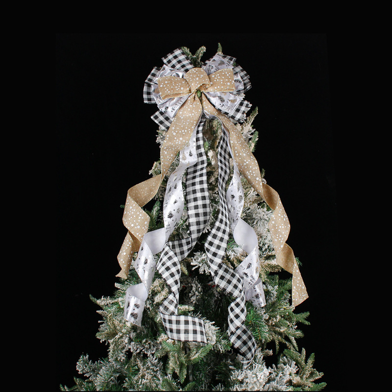 Christmas Bows Decoration Large Christmas Tree Bow Topper for Xmas Home Front Door Patio Outdoor Decor