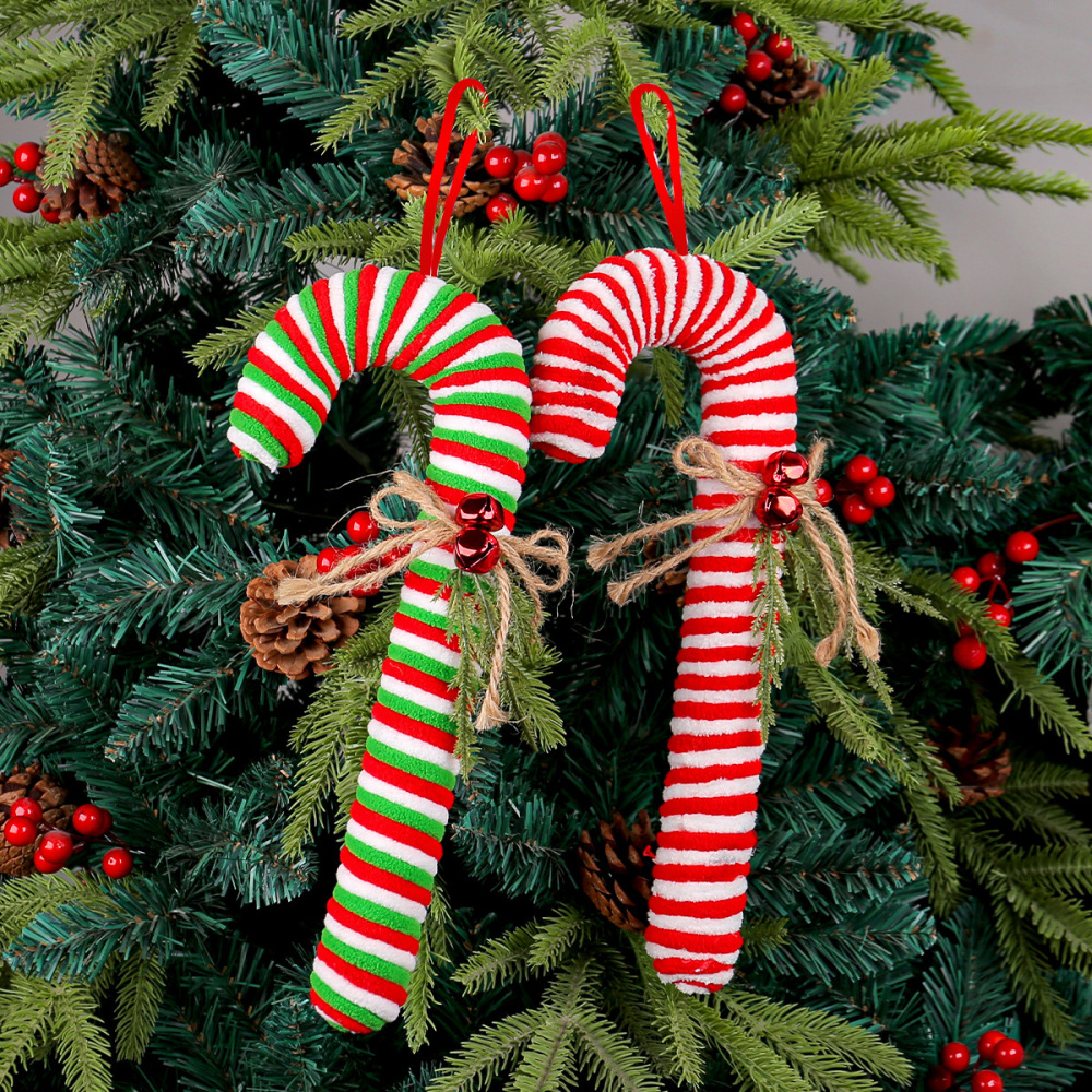 Christmas Cane Crutch Pendant Christmas Tree Hanging Ornament for Xmas Party Favors Holiday Decoration