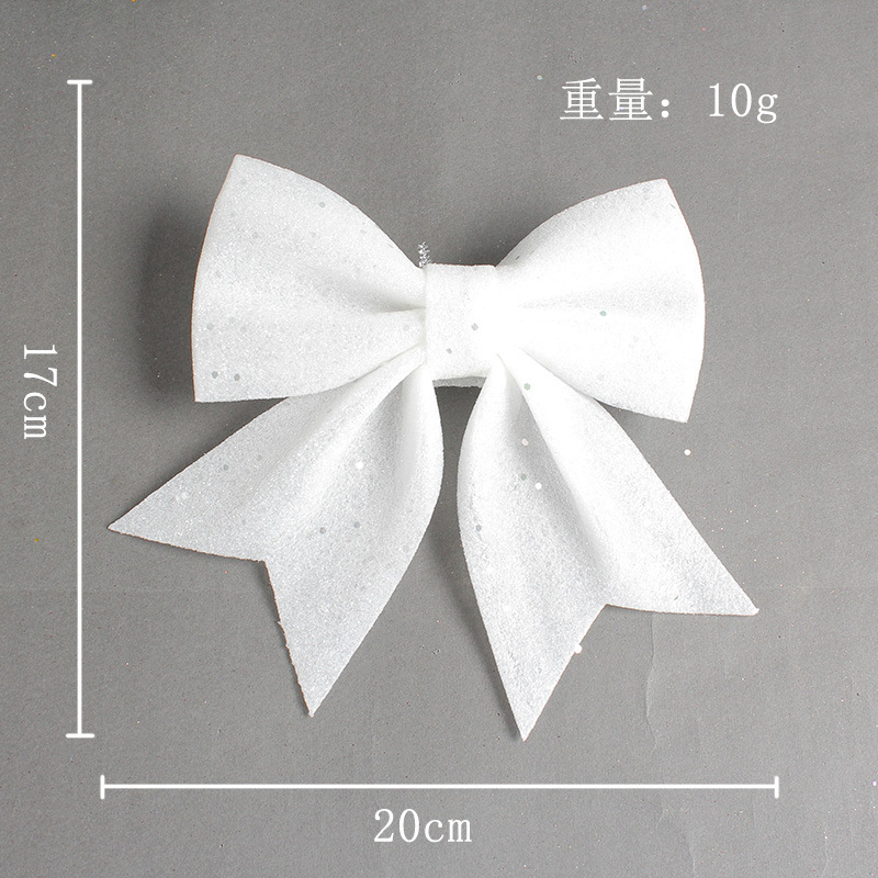 Glitter shiny Bow Silver Sparkling Christmas Bow Decoration Indoor Decoration