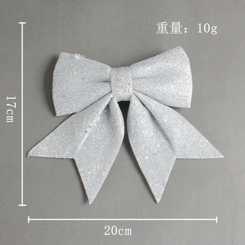 Glitter shiny Bow Silver Sparkling Christmas Bow Decoration Indoor Decoration