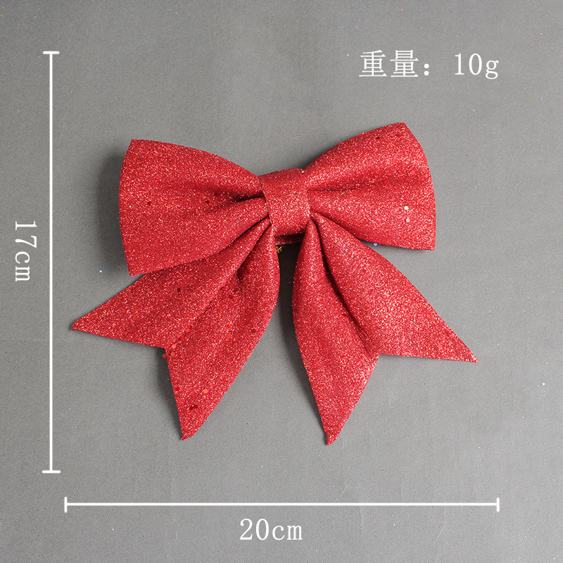 Glitter shiny Bow Silver Sparkling Christmas Bow Decoration Indoor Decoration