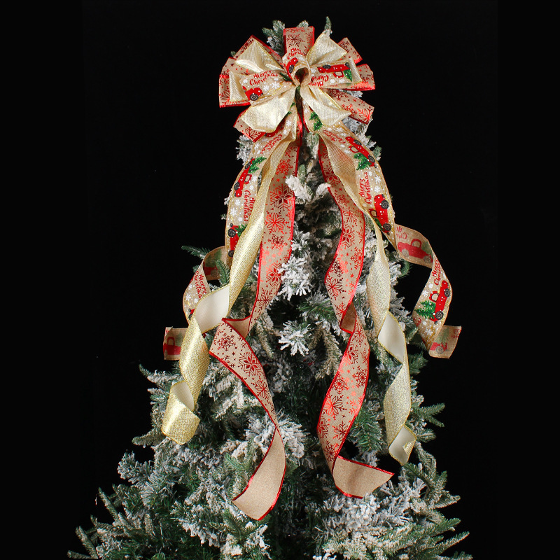 Christmas Bows Decoration Large Christmas Tree Bow Topper for Xmas Home Front Door Patio Outdoor Decor