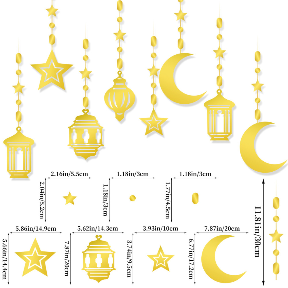 Holiday-themed party decorations star Moon Hollow pendant treading line lace