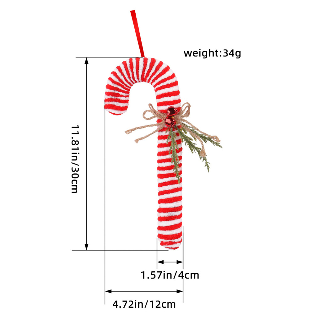 Christmas Cane Crutch Pendant Christmas Tree Hanging Ornament for Xmas Party Favors Holiday Decoration